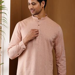 MULTI SHADES Mandarin Collar Pure Cotton Kurta-image-63