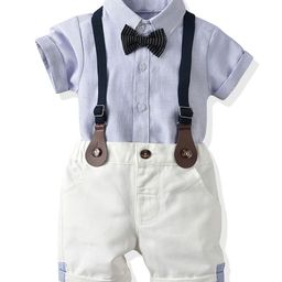 JC SPARKLE Boys Striped Shirt with Shorts-image-2