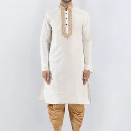 SULAKSHACOUTUREZ Men Floral Embroidered Regular Kurta with Patiala-picture-48