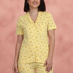 shyaway Women Conversational Printed Pure Cotton Night suit-image-2