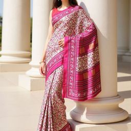 Anouk Rustic Floral Printed Banarasi Saree-picture-37
