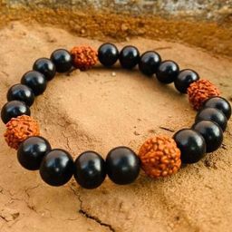 Divine souvenirs Unisex Artificial Beaded Elasticated Wooden Bracelet-35