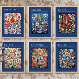 WALLLANE Multicoloured Modern Wall Art With Frame-5