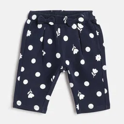Chicco Girls Relaxed Polka Dot Printed Regular Fit Cotton Trouser-image-45