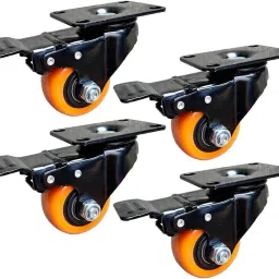 2 inch Caster Wheel for Furniture Counter with PU Wheels and Top Plate Swivel Furniture Caster-20
