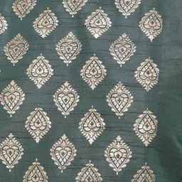 DEYANN PLUS Men Green Ethnic Motifs Printed Plus Size Dupion Silk Kurta with Dhoti Pants image 5