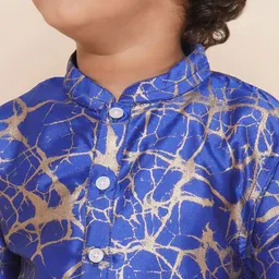 Sethukrishna Boys Mandarin Collar Abstract Printed Kurta image 2