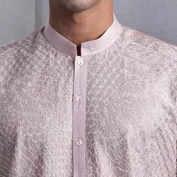 Rohit Gandhi + Rahul Khanna Flared Sleeves Thread Work Strigth Kurta image 2