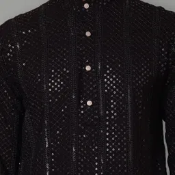 Jompers Men Flared Sleeves Thread Work Kurta image 3