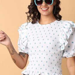 V-Mart Women Polka Dot Printed Regular Top-11