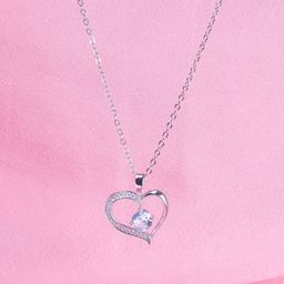 SALTY Sophisticated Stone Heart Neck Chain For Women & Girls-49