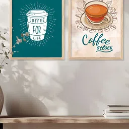 Kotart Green & Beige 2 Pieces Restaurant Wooden Wall Arts-picture-4