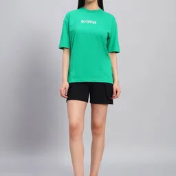 GRIFFEL Printed Oversized Pure Cotton Co-Ords-image-96