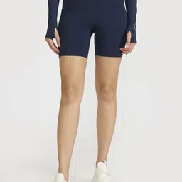 Hunnit Women Slim Fit High-Rise Training or Gym Sports Shorts with Antimicrobial Technology-image-18