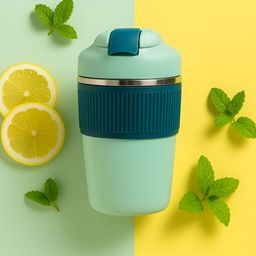 Myntra Elegant Homes Blue Stainless Steel Coffee Tumbler- 350 ml-image-7