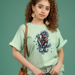 DressBerry Women Printed Extended Sleeves Pockets T-shirt-picture-8