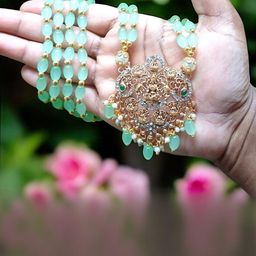 NAMOHH ENTERPRISSES Gold-Plated Alloy Artificial Beads Jewellery Set-image-81