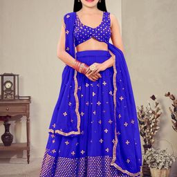 F Plus Fashion Net Semi-Stitched Lehenga Choli-image-27