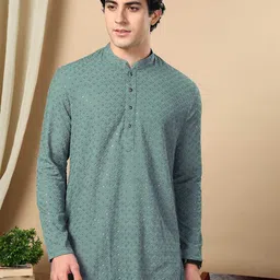 TATTVA Men Thread Work Kurta-image-43