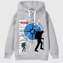 KUCHIPOO Boys Printed Hooded Sweatshirt-18