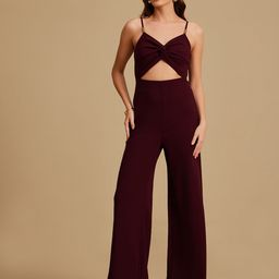 Kazo Women Twisted Knot Basic Jumpsuit-19