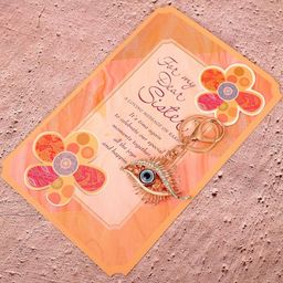 Archies Sacred Evil Eye Keychain & Greeting Card Gift Set-image-0