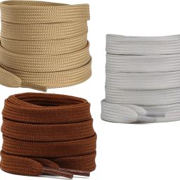 XERUS Shoe lace Tan Brown Light Grey 120cm shoe laces for canvas sneakers shoes Shoe Lace-image-87