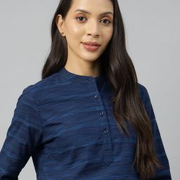 Hancock Women Self Design Cotton Shirt Style Top-picture-16