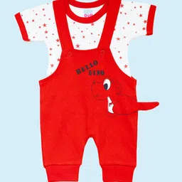 LUV-DUB Infant Animal Printed Dungaree With T-Shirt-image-12
