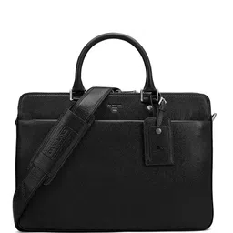 Da Milano Unisex Textured Leather Laptop Bag-32