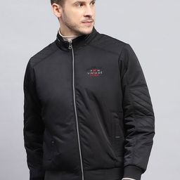 Monte Carlo Men Mock Collar Solid Casual Bomber Jacket-image-73
