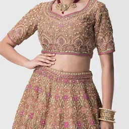 The Front Row Embellished Thread Work Ready to Wear Lehenga & Blouse With Dupatta image 3
