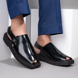 House of Pataudi Men Lighweight Peshawari Sandals-picture-38