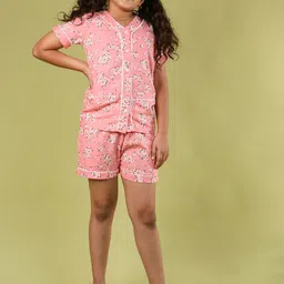 TWEENY MINI Girls Floral Printed Night suit-image-23