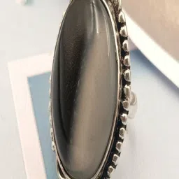 Shrim jewels Brass-Plated Onyx Studded Circular Shaped Finger Ring-picture-15
