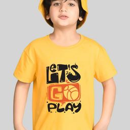 AUSK Boys Typography Printed Drop-Shoulder Sleeves Cotton T-shirt-image-77