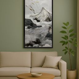 999Store Grey & White 1 Piece Canvas Other Wall Paintings-16