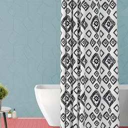 ArtzFolio Black & White Printed Waterproof Shower Curtain-image-74