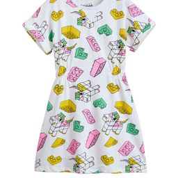 Hopscotch Girls White Print Fit & Flare Dress-picture-17