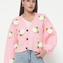 Sugercandy Women Cable Knit Woollen Cardigan-image-41