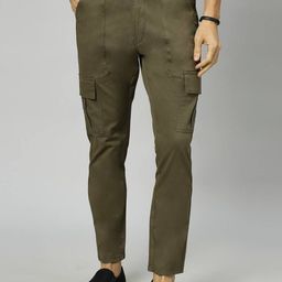 Hence Men Relaxed Easy Wash Slim Fit Cargos-image-77