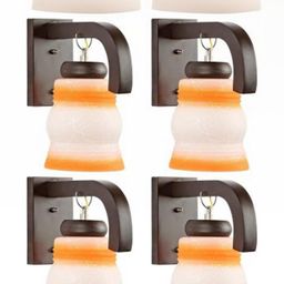 Somil Premium Designer Glass Wall / Night Lamp Elegant & Stylish Dcor Accent for Modern Interiors, color- Orange, White, Size:- 19 X 32 X 29.5 CM-image-87