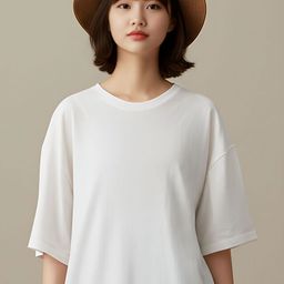 SMAN Women Drop-Shoulder Sleeves Raw Edge T-shirt-image-92