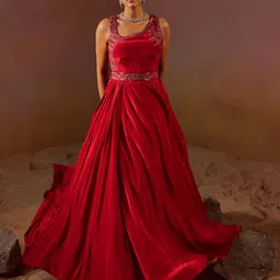 QUNIC Women Crepe Maxi Dress-image-27