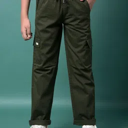 Crimsoune Club Boys Slim Fit Cargos Trousers-image-85