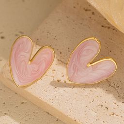 Krelin Heart Shaped Studs Earrings-image-22