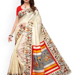 DIVASTRI Ethnic Motifs Art Silk Khadi Saree-picture-30