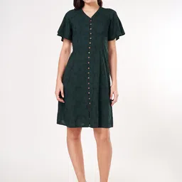 Honey by Pantaloons Women Flutter Sleeve A-Line Cotton Dress-picture-55