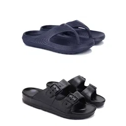 DRACKFOOT Men Set Of 2 High Quality & Soft Thong Flip-Flops & Clogs-17