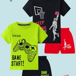 YK Boys Printed T-shirt with Shorts-54